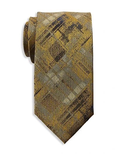 Abstract Plaid Tie