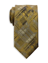 Abstract Plaid Tie