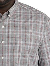 Heathered Large Plaid Sport Shirt