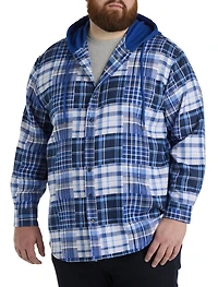 Plaid Hooded Flannel Sport Shirt