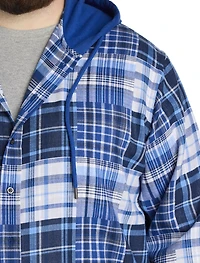 Plaid Hooded Flannel Sport Shirt