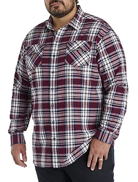 Plaid Rolled-Sleeve Sport Shirt