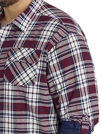 Plaid Rolled-Sleeve Sport Shirt