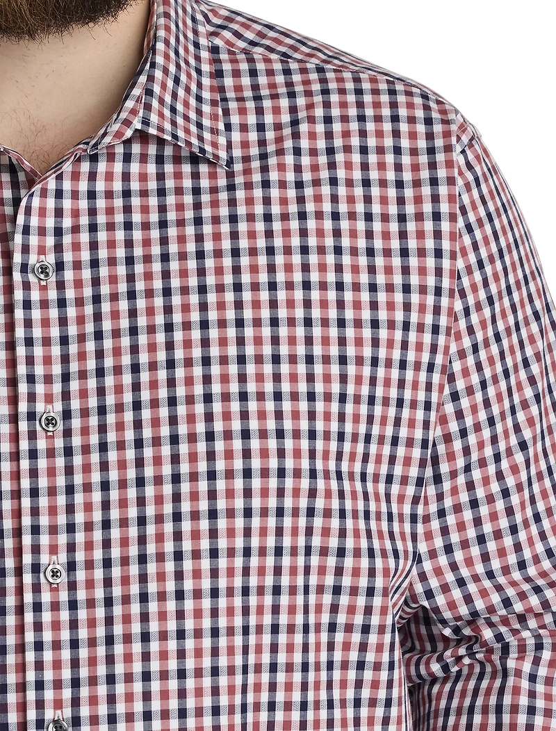 Dobby Plaid Sport Shirt