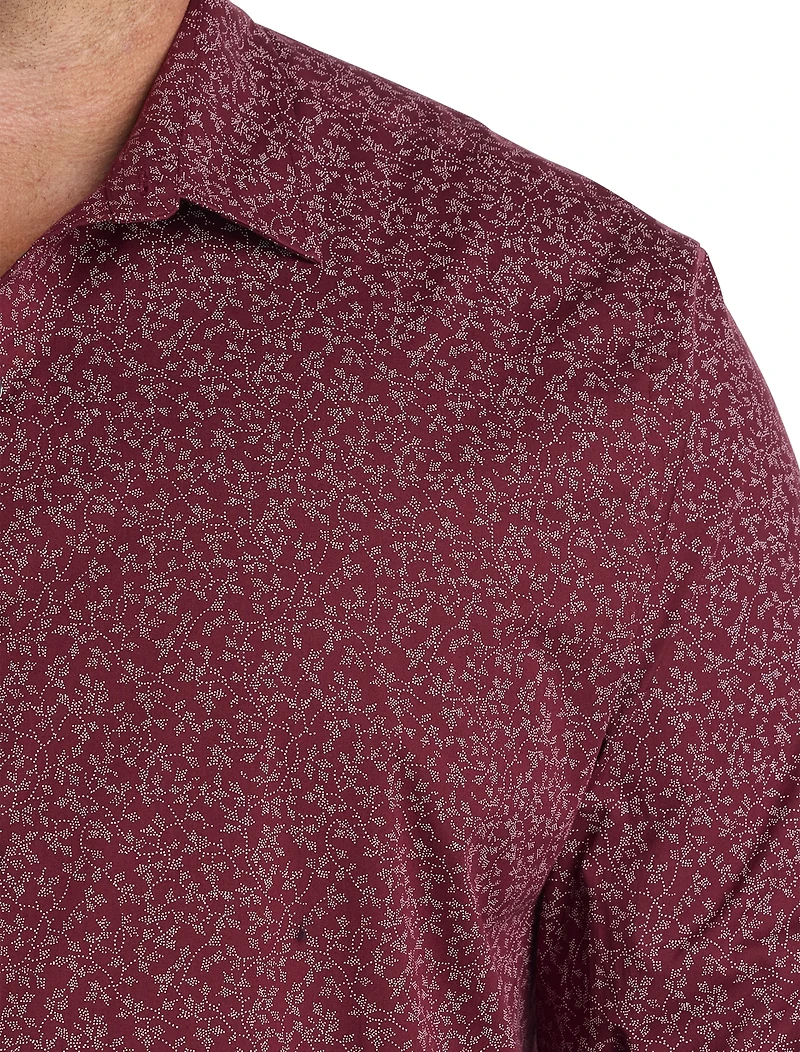 Leaf Print Sport Shirt