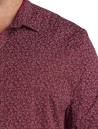 Leaf Print Sport Shirt