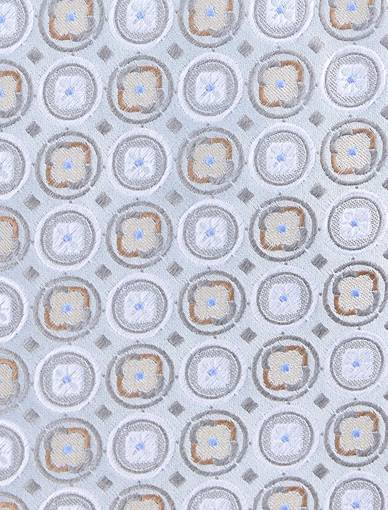 Medallion Patterned Silk Tie