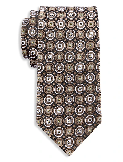 Medallion Patterned Silk Tie