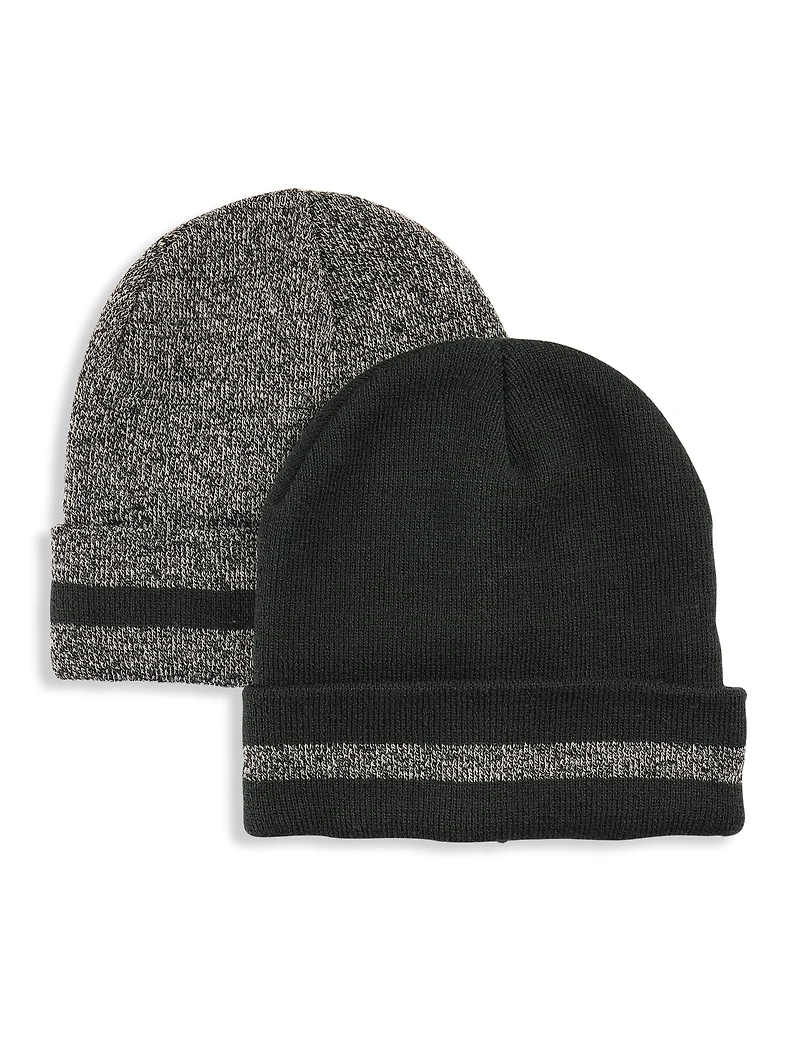 2-pk Cuffed Knit Hats