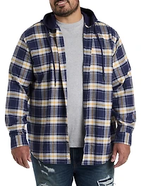 Hooded Flannel Shirt Jacket