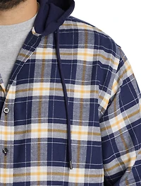 Hooded Flannel Shirt Jacket