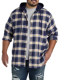 Hooded Flannel Shirt Jacket
