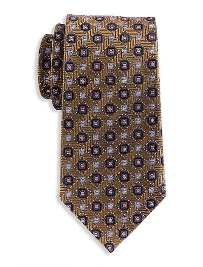 Geometric Pattern Silk Tie