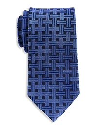 Patterned Link Silk Tie