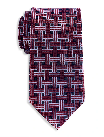 Patterned Link Silk Tie