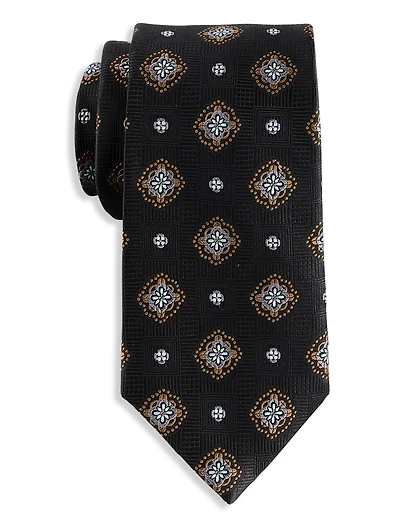 Winter Medallion Silk Tie