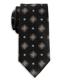 Winter Medallion Silk Tie