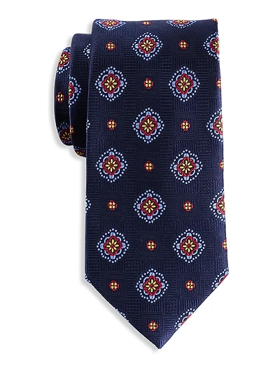 Winter Medallion Silk Tie