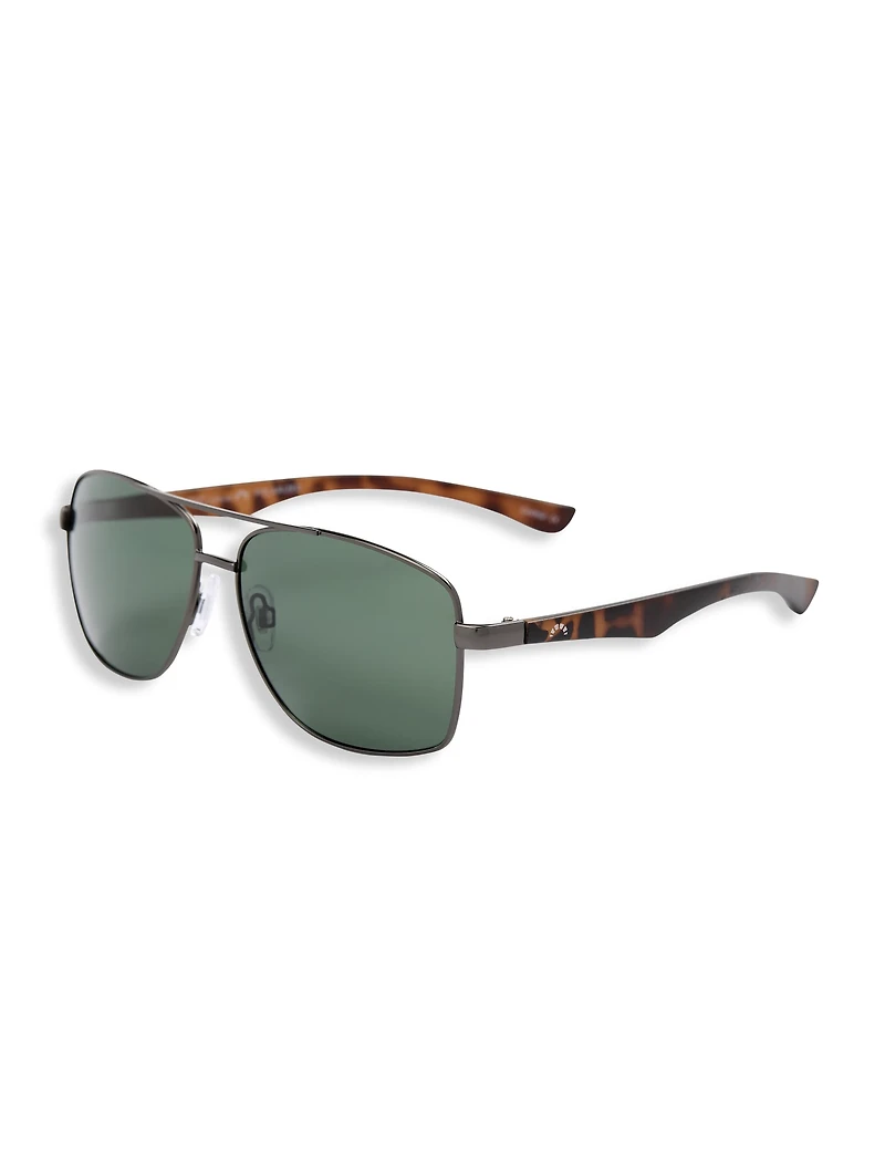 Rectangular Two-Tone Sunglasses