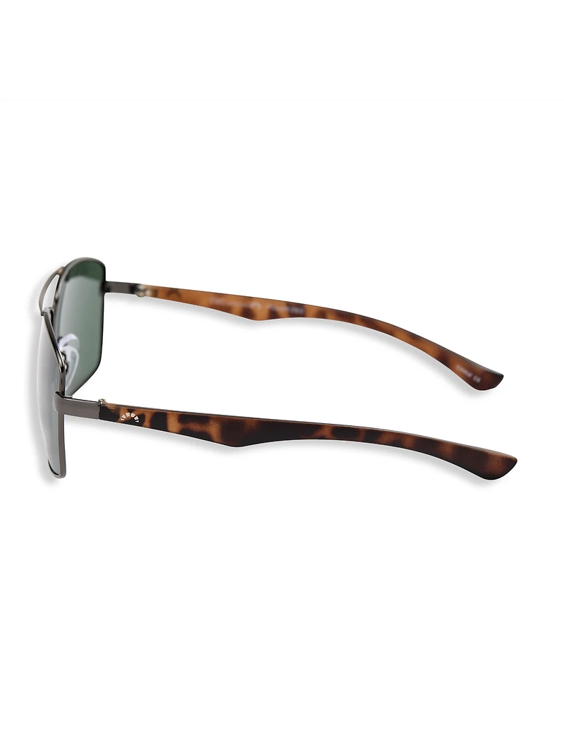 Rectangular Two-Tone Sunglasses