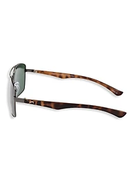 Rectangular Two-Tone Sunglasses
