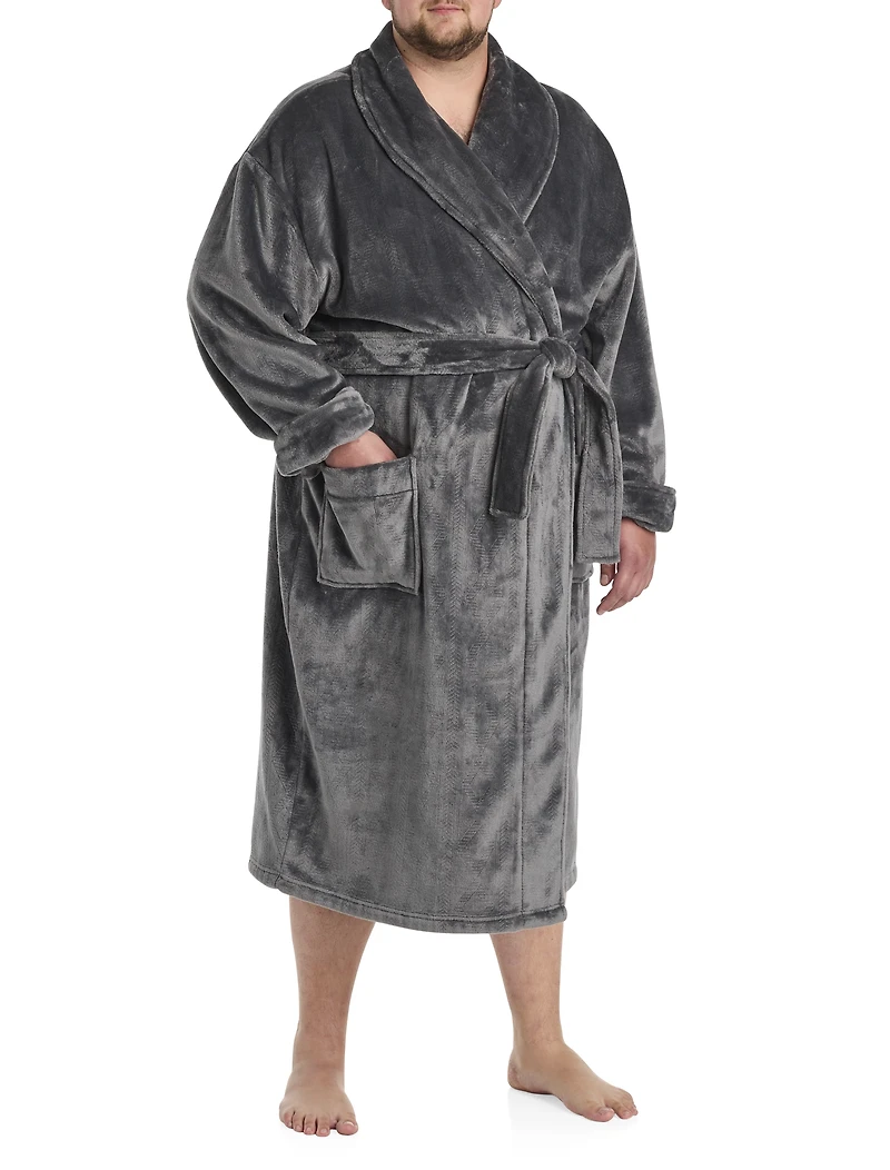 Embossed Fleece Robe 