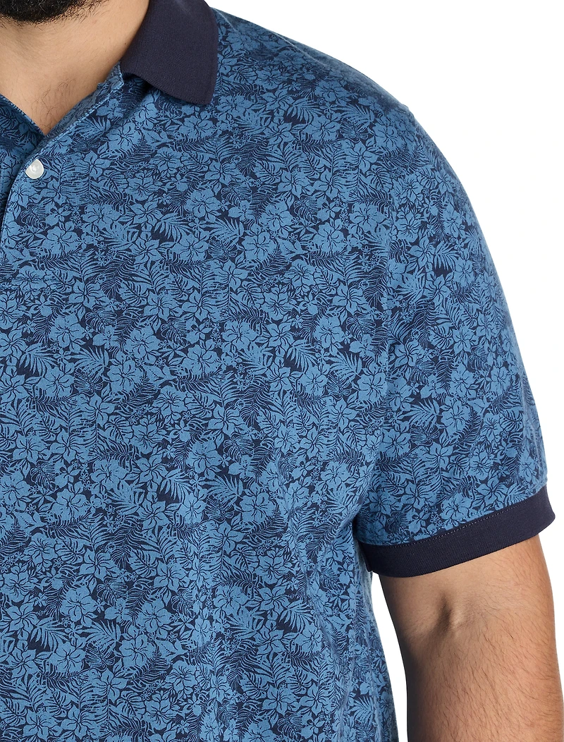Floral Printed Polo Shirt