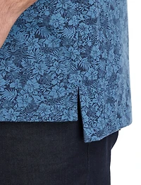 Floral Printed Polo Shirt