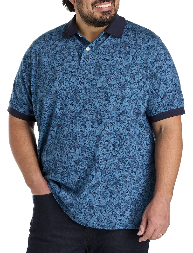 Floral Printed Polo Shirt