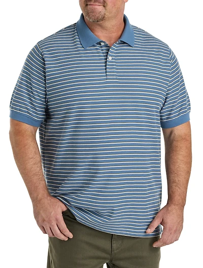 Bi-Color Striped Polo Shirt