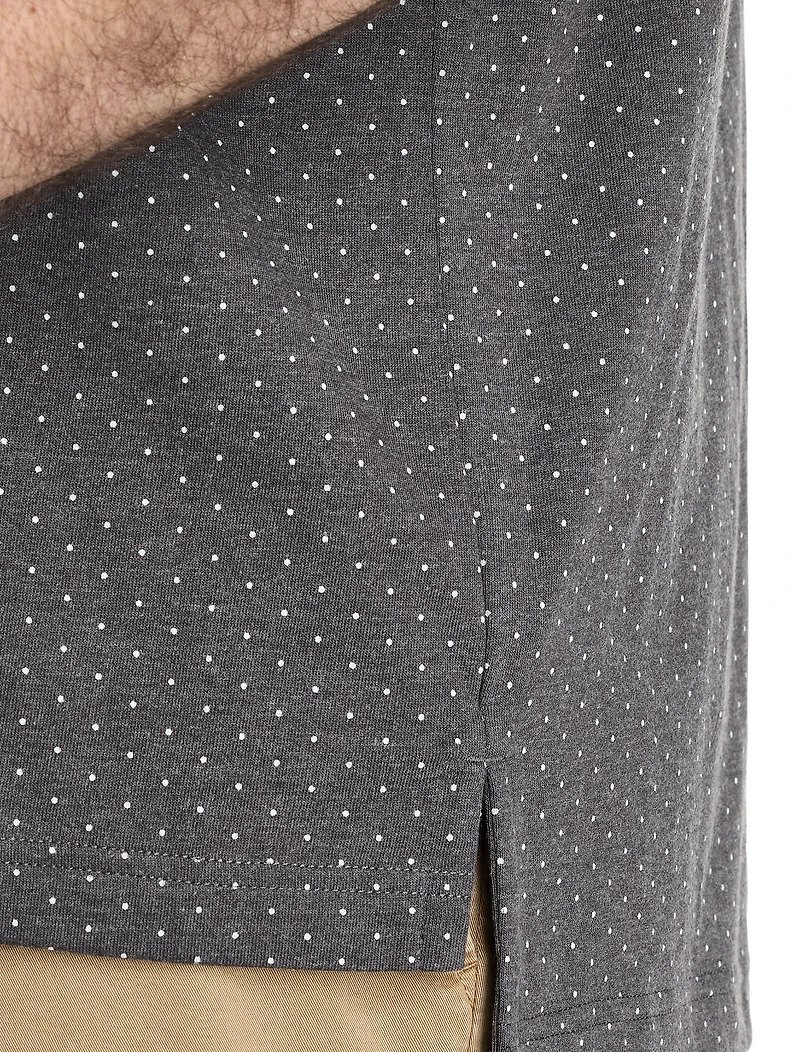 Pin Dot Printed Polo Shirt