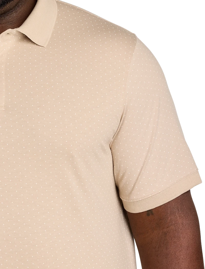 Pin Dot Printed Polo Shirt