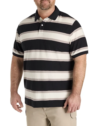 Tonal Striped Rugby Polo Shirt
