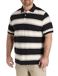 Tonal Striped Rugby Polo Shirt