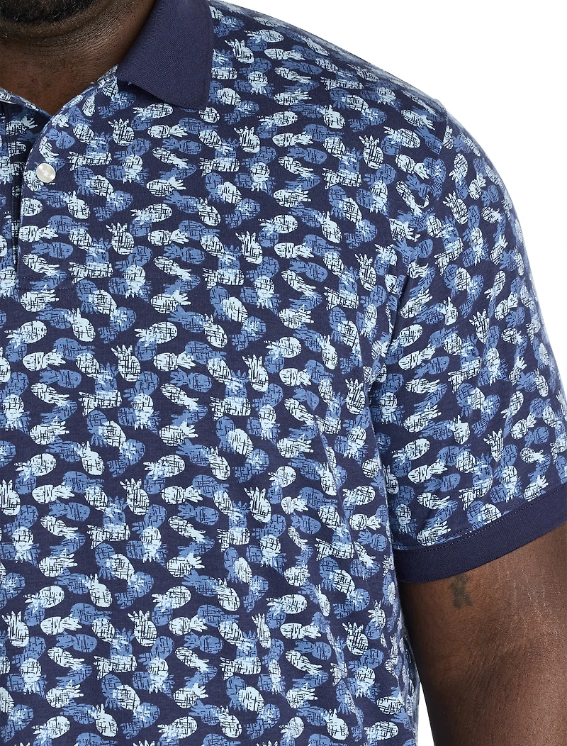 Pineapple Print Polo Shirt