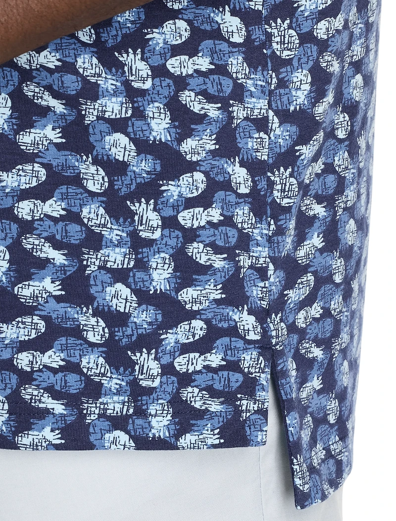 Pineapple Print Polo Shirt