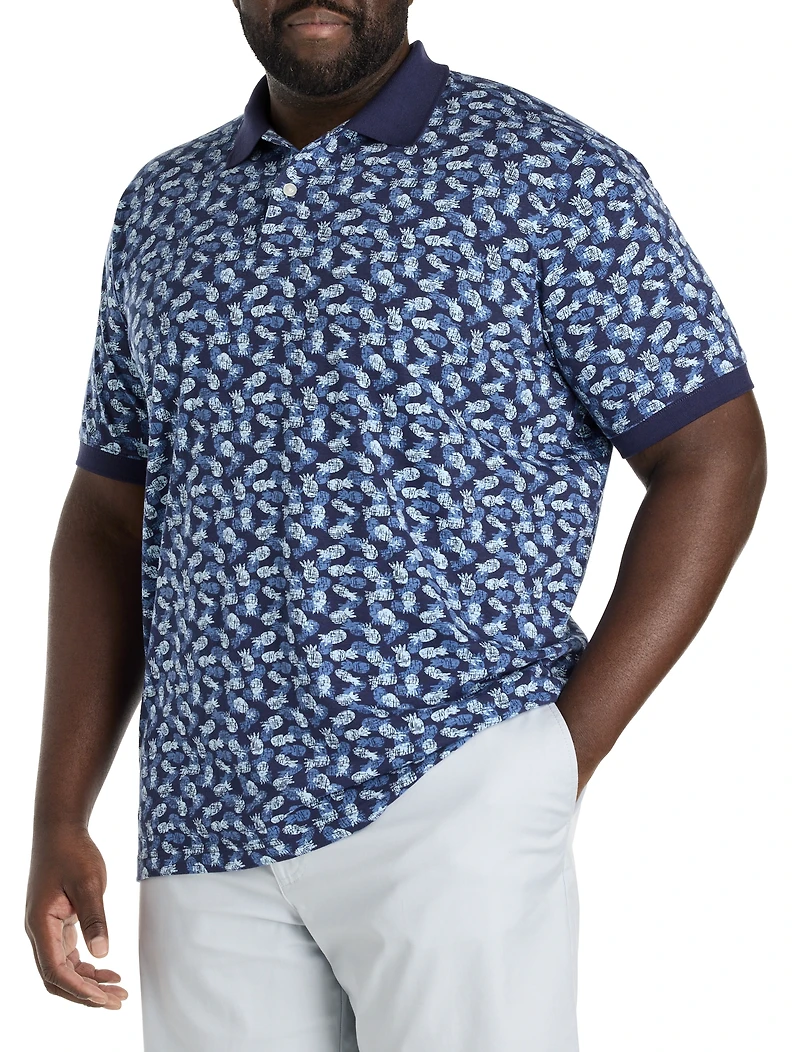 Pineapple Print Polo Shirt