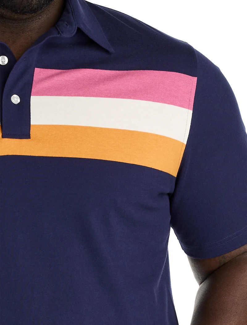 Retro Striped Polo Shirt