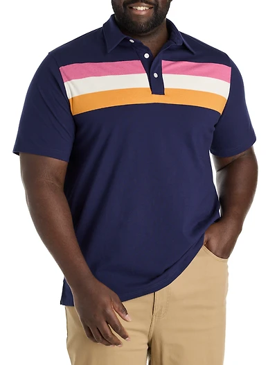 Retro Striped Polo Shirt