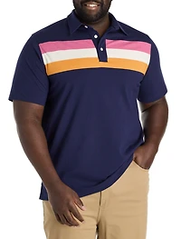 Retro Striped Polo Shirt