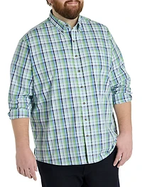 Easy-Care Large Plaid Sport Shirt