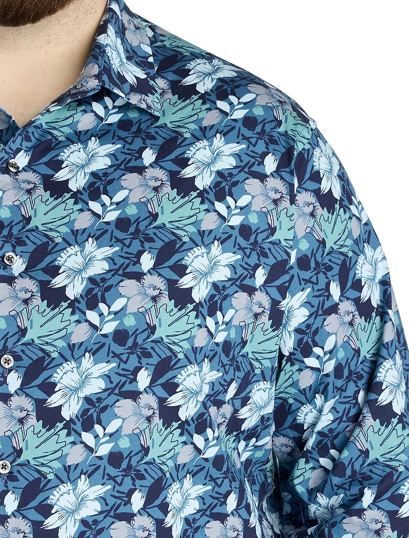 Floral Print Sport Shirt