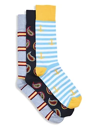 3-pk Nautical Socks