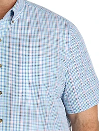 Easy-Care Multi Plaid Sport Shirt