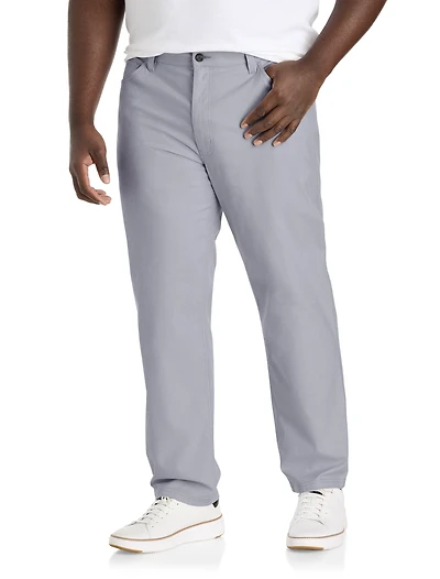 Straight-Fit 5-Pocket Chambray Pants