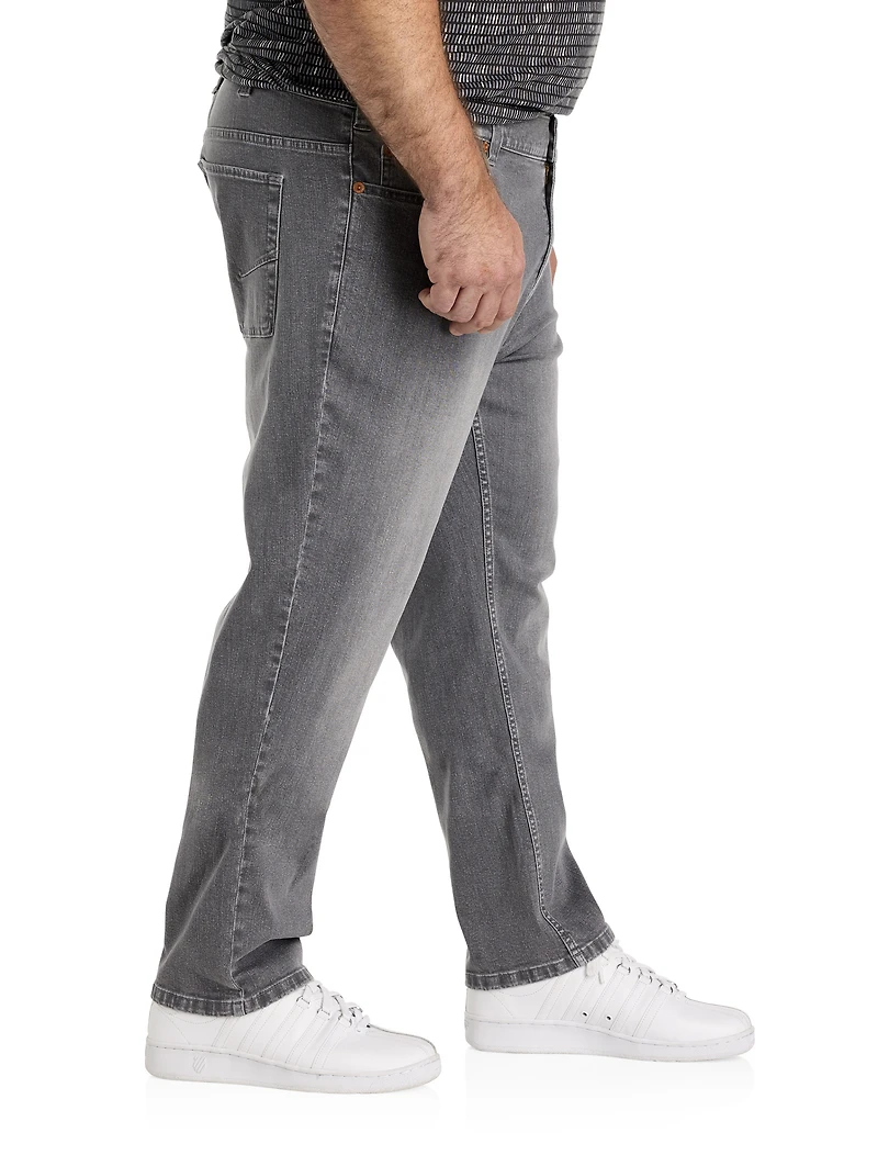 Grey Wash Tapered-Fit Jeans