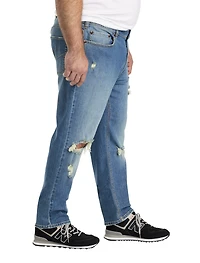 Ripped Tapered-Fit Jeans