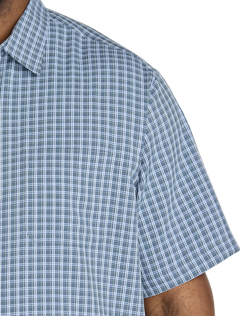Plaid Microfiber Sport Shirt