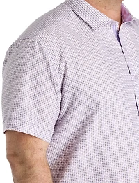 Microfiber Geometric Print Sport Shirt