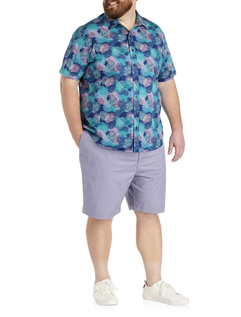 Leaf Print Sport Shirt